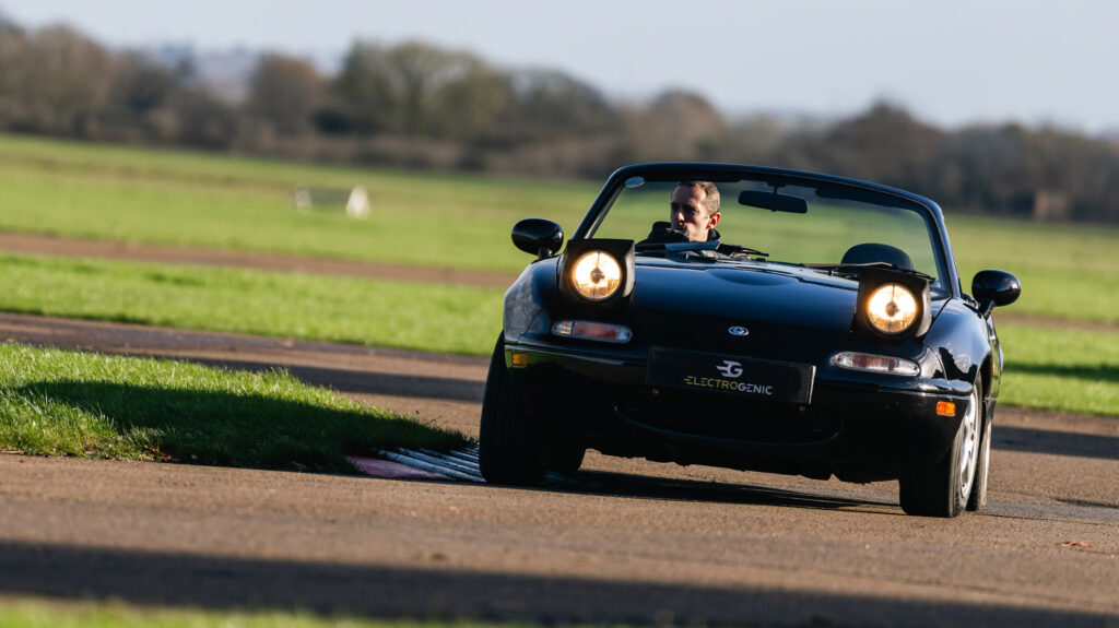  Electrogenic’s Drop-In Mazda MX-5 EV Conversion Weighs Less Than A 2025 Miata RF